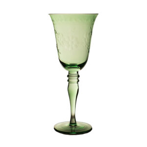Green Tall White Wine Glass